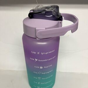 Purple and Teal Gradient Water Bottle. 42 oz motivational. Bpa free.
